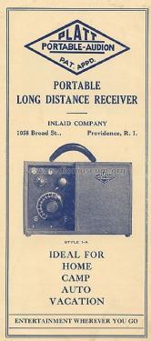Portable Long Distance Receiver Style 1-A; Inlaid Company; (ID = 1291040) Radio