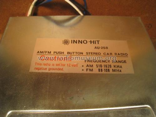 AM/FM Push Button Stereo Car Radio AU-258; Inno-Hit Innohit (ID = 1988419) Car Radio