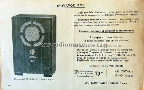 Inovavox 3303; Inovat - voir aussi (ID = 2302317) Radio