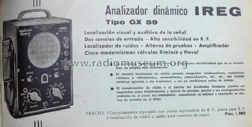 Analizador Dinamico GX-59; IREG; Instrumentos (ID = 940454) Equipment