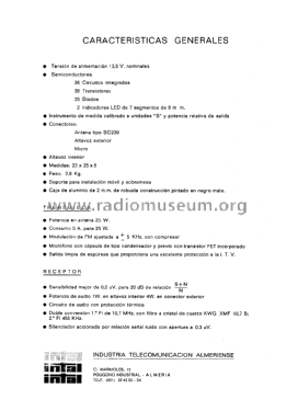 Transceptor VHF ST-401; INTAL; Industria de (ID = 2249058) Amat TRX