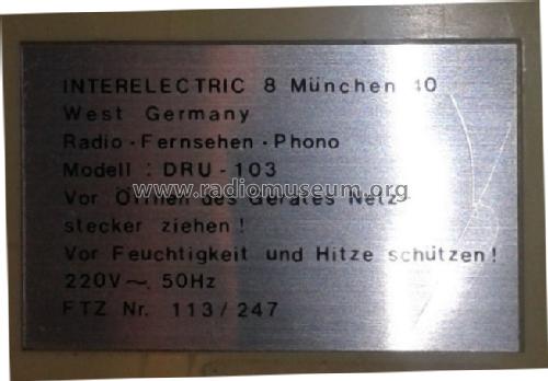 DRU-103; Intel, Interelectric (ID = 1602396) Radio