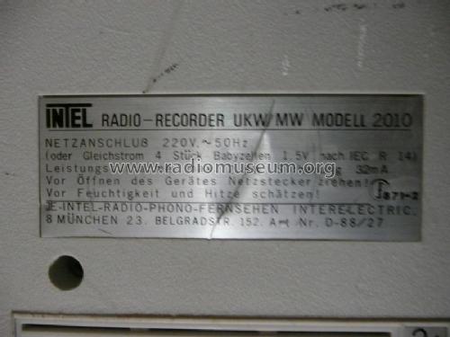 Radio-Cassettenrecorder 2010; Intel, Interelectric (ID = 2015283) Radio