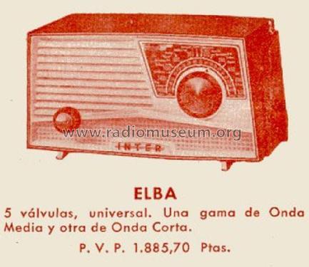 Elba P-212-8; Inter Electrónica, S (ID = 1360560) Radio