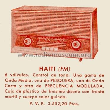 Haiti M.A. F.M. P-224-0; Inter Electrónica, S (ID = 1361006) Radio