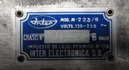 Torino M-223/9; Inter Electrónica, S (ID = 1685352) Radio