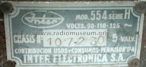 Dover 554-H; Inter Electrónica, S (ID = 2508363) Radio