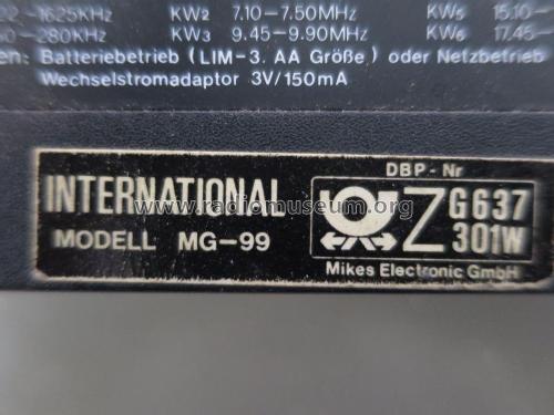 9-Band Weltempfänger MG-99; International (ID = 2511030) Radio