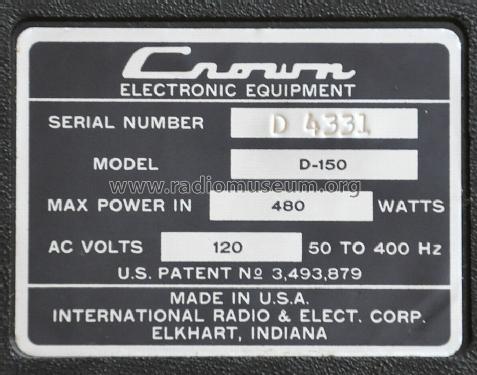 Integrated Circuit Stereo Amplifier D-150; International Radio (ID = 1187837) Ampl/Mixer