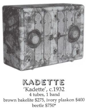 Kadette ; International Radio (ID = 1421863) Radio