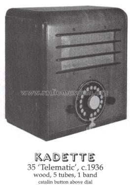 Kadette 35 Telematic ; International Radio (ID = 1420255) Radio
