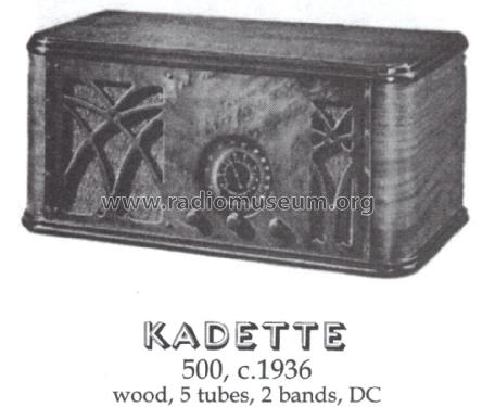 Kadette 500 ; International Radio (ID = 1421840) Radio