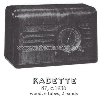 Kadette 87 ; International Radio (ID = 1420290) Radio