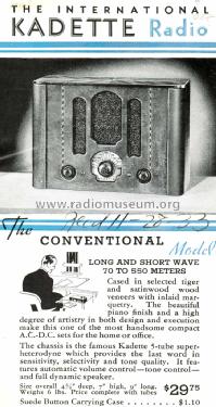 Kadette Conventional ; International Radio (ID = 1660383) Radio