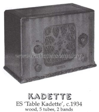 Kadette ES Table ; International Radio (ID = 1421845) Radio
