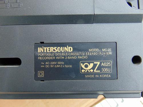 Portable Double-Cassette Stereo Player MC-2E; Intersound brand (ID = 2436324) Radio