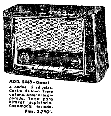 Capri 5443; Invicta Radio, (ID = 1965758) Radio
