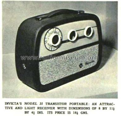 Transistor Portable 31; Invicta Radio Ltd.; (ID = 2678064) Radio