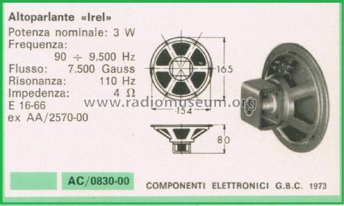 Altoparlante E 16-66; IREL - Industrie (ID = 3096678) Speaker-P