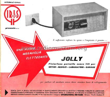 Jolly Interfono AF200; IRIS Radio, (ID = 2182546) Misc
