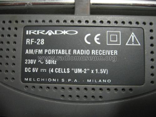 AM/FM Portable Radio Receiver RF-28; Irradio; Milano (ID = 1617949) Radio