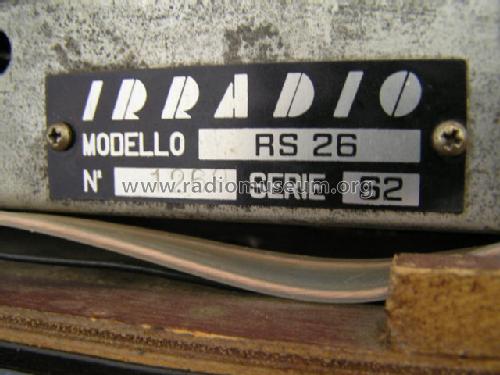 Sonette RS26; Irradio; Milano (ID = 1261525) Radio