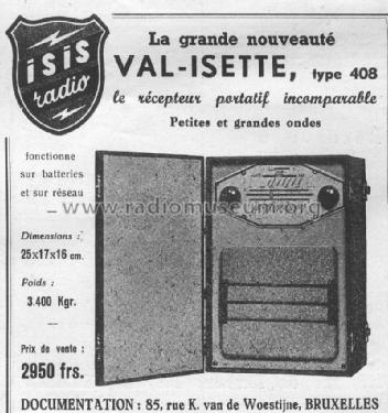 Val-isette 408; Isis Radio; (ID = 1419559) Radio