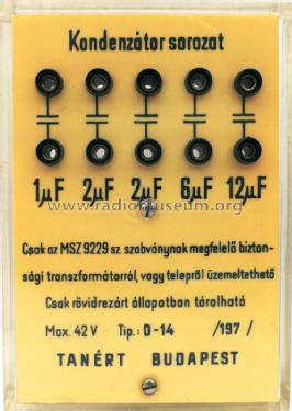 Kondenzátor Sorozat / Capacitor Box D-14; Iskolai Taneszközök (ID = 1719124) Equipment