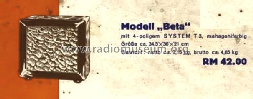 Beta ; Isophon, E. Fritz & (ID = 494986) Speaker-P