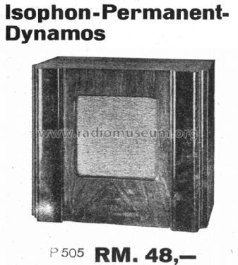 Dynamo P 505; Isophon, E. Fritz & (ID = 1513299) Speaker-P