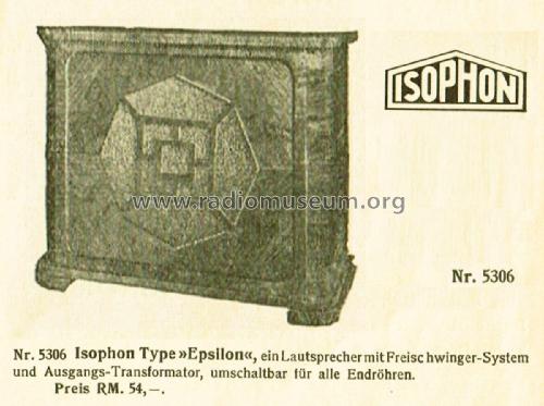 Epsilon ; Isophon, E. Fritz & (ID = 1808273) Speaker-P