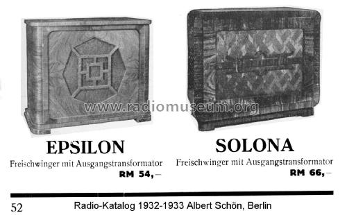 Epsilon ; Isophon, E. Fritz & (ID = 2302107) Speaker-P