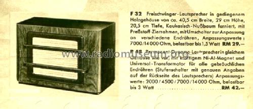 F32; Isophon, E. Fritz & (ID = 494998) Speaker-P