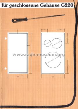 Geschlossene Box G220; Isophon, E. Fritz & (ID = 1480119) Kit