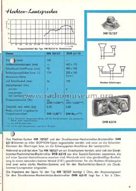 Hochton-Lautsprecher HM10/13/7; Isophon, E. Fritz & (ID = 1294826) Speaker-P