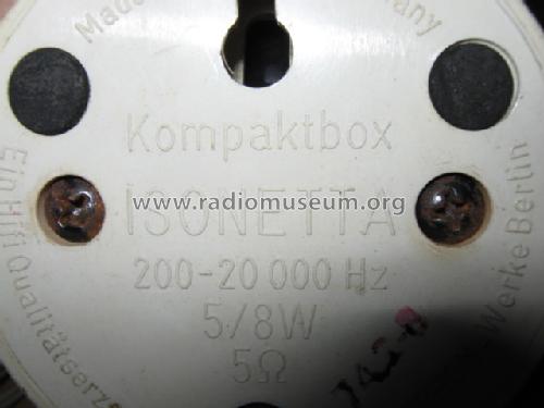 Kompaktbox 	Isonetta ; Isophon, E. Fritz & (ID = 693633) Speaker-P