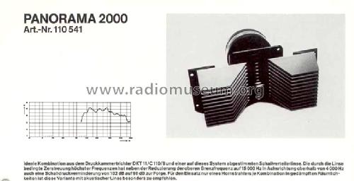 Panorama 2000 DKT11/C110/8 + SVL; Isophon, E. Fritz & (ID = 1463403) Speaker-P