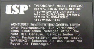 TV/Radio/Uhr TVRC-7350; ISP KG Dieter Lather (ID = 821751) TV Radio