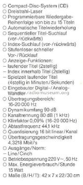 Compact- Disk-Player DP 596; ITT nicht Schaub, (ID = 1933997) Enrég.-R