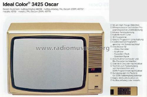 Ideal-Color 3425 Oscar; ITT nicht Schaub, (ID = 1932742) Fernseh-E