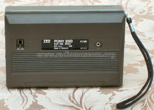 Pony AM Receiver 200 F/UK, Ref. No. 3830; ITT-KB; Foots Cray, (ID = 1206648) Radio