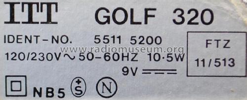 Golf 320 55115200; ITT-Graetz (ID = 1853500) Radio