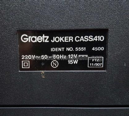 Joker Cassette 410; ITT-Graetz (ID = 2464078) Radio