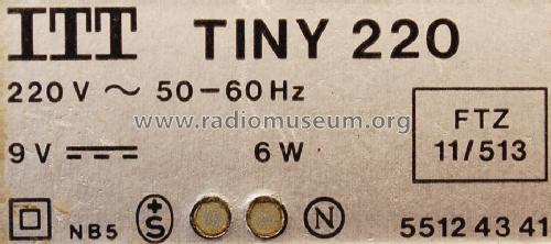 Tiny 220 55124341; ITT-Graetz (ID = 1466537) Radio