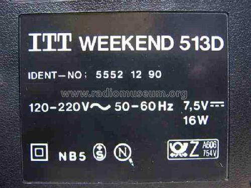 Weekend 513 D; ITT-Graetz (ID = 484651) Radio