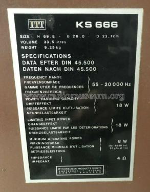 KS666; ITT-KB; Foots Cray, (ID = 2400649) Speaker-P