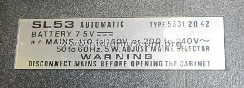 SL53 Automatic; ITT-KB; Foots Cray, (ID = 1455510) Ton-Bild
