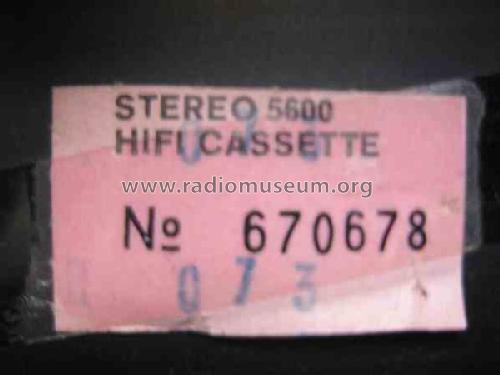 5600 HiFi Cassette; ITT Schaub-Lorenz (ID = 539199) Radio