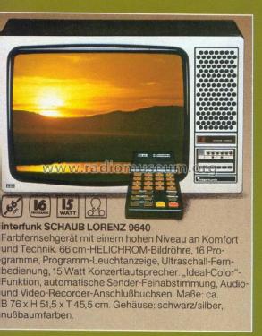 Interfunk Schaub-Lorenz 9640; ITT Schaub-Lorenz (ID = 1763966) Television