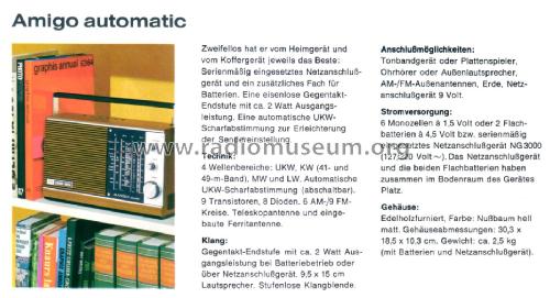 AMIGO 100 automatic 52150301; ITT Schaub-Lorenz (ID = 2391556) Radio